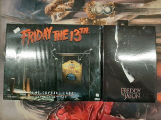 Neca Friday The 13th Freddy Vs Jason Action Figure With Camp Crystal Lake Set