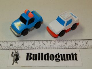 Vintage 1992 Fisher Price Flip Track Mountain Police & Ambulance Cars Only