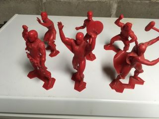 Vintage 1967 Marvel Marx Action Figures Complete Set Of 6
