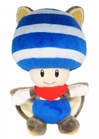 Little Buddy Toys Nintendo Flying Squirrel Toad 8 Plush,  Blue