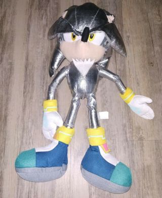 Sonic The Hedgehog Metallic Silver Plush Doll Toy 18 " 2009 Kellytoy