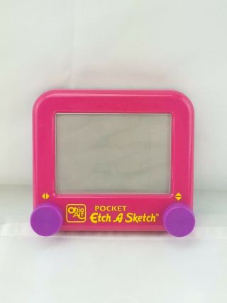 Hot Pocket Etch A Sketch Toy Drawing Pink Art Plastic Etch - A - Sketch