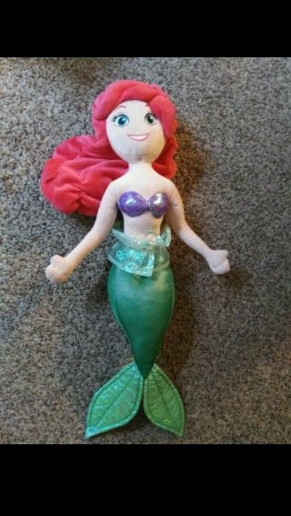 Disney Store " The Little Mermaid Ariel " Plush Doll 21 Inches Long