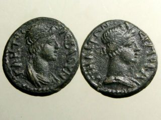 Pergamon Mysia Bronze Ae17_time Of Claudius/nero_library Rivaling Alexandria