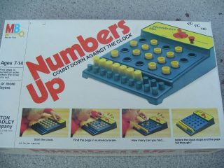 Milton Bradley Numbers Up Board Game Complete - Vintage 1982 4541