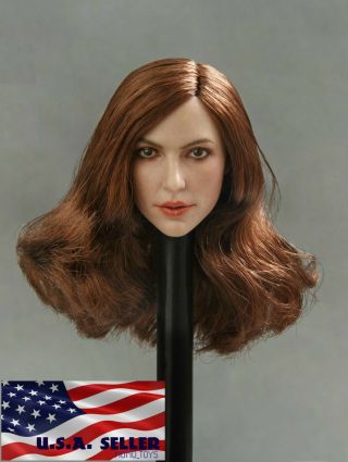 1/6 Female Head Sculpt Brown Hair For 12 " Hot Toys Phicen Tbleague Figure ❶usa❶