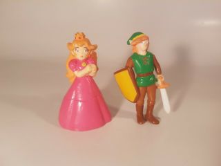 Vintage 199os? Nintendo Zelda Pvc Figures Link Princess Peach? Mario Cart?rubber