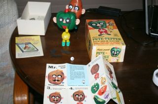 Hasbro Pete The Pepper Mr.  Potato Head 1966 Edition 2050 Complete W Instuction