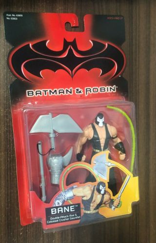 Batman & Robin (1997 Kenner) - - Bane (double Attack Axe) Af - - On Card