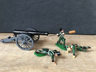 Trophy Miniatures: Russian Artillery - Crimean War.  54mm Lead Models.  Post War