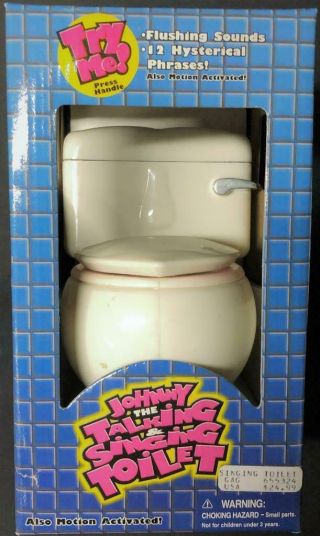 Rare Johnny The Talking & Singing Toilet 2000 Gemmy Nib Gag Joke Gift