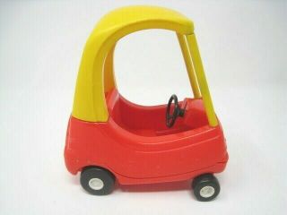 Vintage Little Tikes Dollhouse Coupe Buggy Car Red Yellow