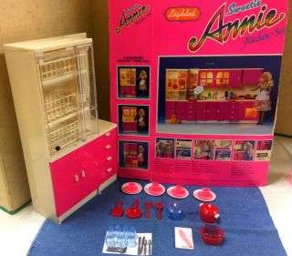 Barbie Size Doll Kitchen Toy Battery Lights Play Set Sweetie Annie 1103a Rare