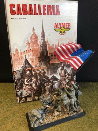 Alymer Military Miniatures Iwo Jima Raising The Flag Made In Spain 54mm
