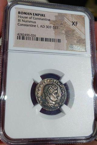 Ngc Ancient Roman Constantine The Great 307 Ad Nummus Coin