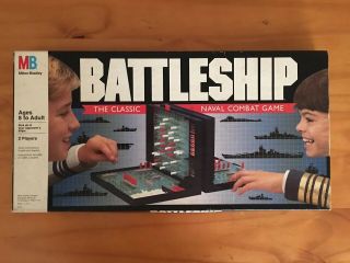 Vintage 1990 Milton Bradley Battleship Navy Combat Game Complete W/ Instructions