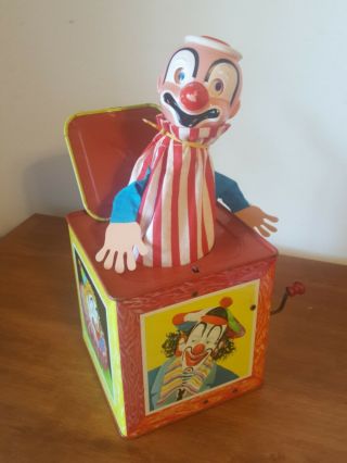 Vintage 1961 Matty Mattel Toymakers Jack In The Box Toy Clown (no Music)