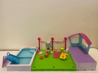Shopkins Happy Places Pool & Sun Deck Playset 100 With Peppa Lil 