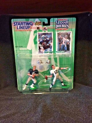 1997 Starting Lineup Classic Doubles Troy Aikman / Roger Staubach Cowboys