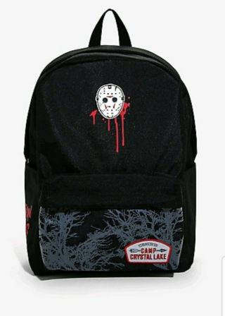 Jason Voorhees Friday The 13th Horror Movie Hockey Mask Backpack Bag