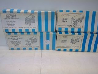1/8 " Ho Scale Circus Craft Wagon Kits Set Of 4/baggage/hot Dog/giraffe/canvas