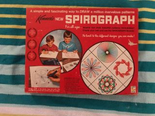 Vintage Spirograph Toy Set Kenner Complete Minus 2 Pens 1967 No.  401