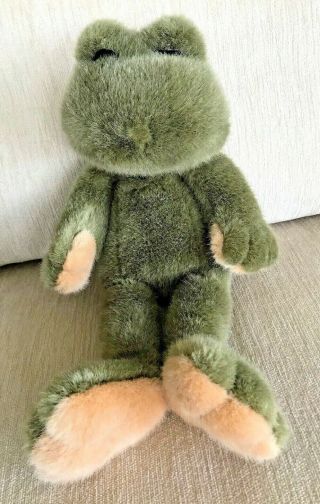 Manhattan Toy Green Floppy Frog Soft Plush Stuffed Animal Lovey 17”