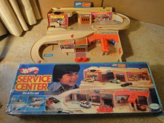 Rare Vintage Hot Wheels Service Center,  Stow N Go Play Set With Box