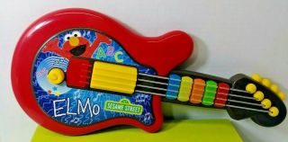 Sesame Street Elmo The Alphabet Song Hasbro 2010 Musical Light - Up Keys Guitar
