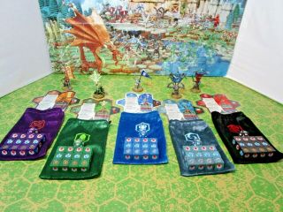 Heroscape Crest Of The Valkyrie - Complete Set - 5 Flag Bearers Laminated Cards