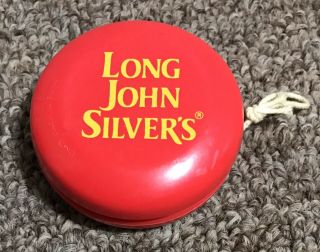 Vintage Long John Silver’s Yo - Yo Toy Red Fast Food Collectible W/ Seahorse