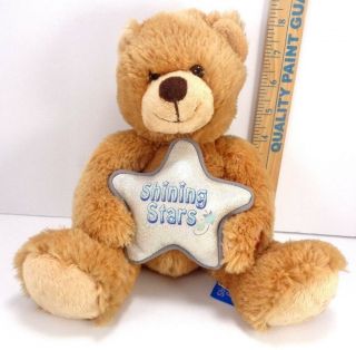 Russ Berrie Shining Stars Plush Stuffed Brown Singing Bear Musical Lights Up