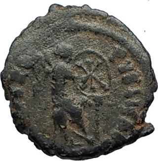Aelia Flacilla Theodosius I Wife 383ad Ancient Roman Coin Victory Chi - Rho I67653