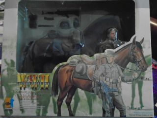 1/6 Dragon Wwii German Wehrmacht Cavalry Horst & Blitz Figure & Horse 2000 Dated