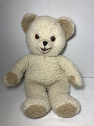 Vtg Snuggles Bear Full Body Hand Puppet 1986 Plush 10 " Stuffed Fabric Softner