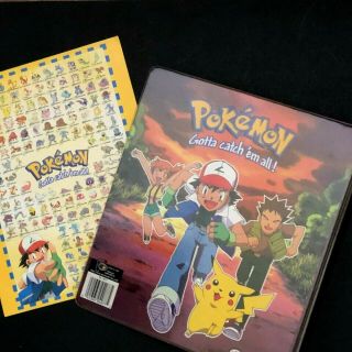 90s Pokemon Binder Album Ash Pikachu 1999 Nintendo Licensed Made In Usa