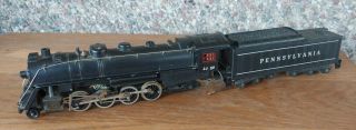 Vintage Cast Metal Mantua Ho Scale 4 - 6 - 2 Pennsylvania Locomotive 5322 & Tender