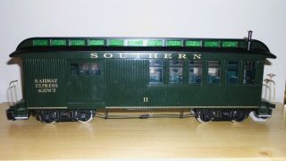 Bachmann G Gauge Passenger Combine Car,  Railway Express Southern Rr 11