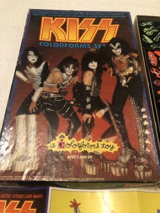 1979 Kiss Colorforms Complete Gene,  Paul,  Ace,  Peter Mad Promoter Set