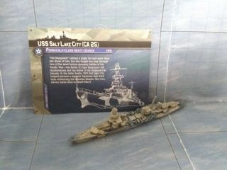 Axis & Allies Miniatures War At Sea Uss Salt Lake City (ca 25) W/card