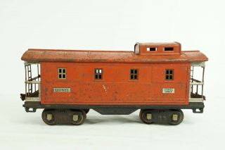 Lionel Lines Standard Gauge Prewar Red Caboose Passenger Car No Box M49