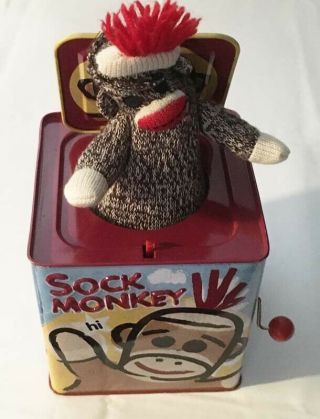 Schylling Toys Jack - In - The - Box Sock Monkey Wind - Up Toy