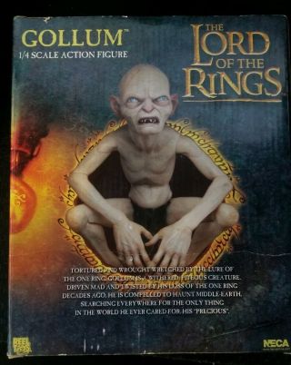 The Lord Of The Rings Gollum 1/4 Scale 12 Inch Action Figure Smeagol NECA MISB 2