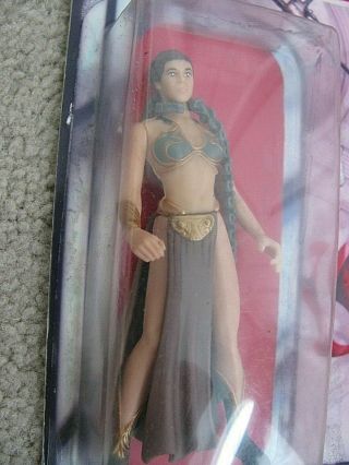 CUSTOM MADE Star Wars SLAVE LEIA Action Figure on Home Made Card Un - Leashed Art 2