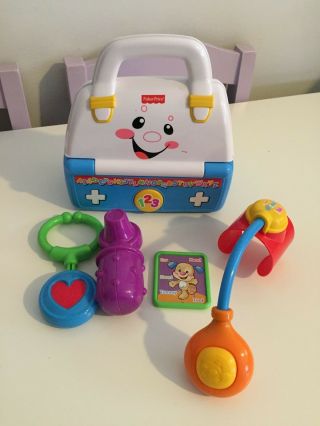 Fisher - Price Laugh & Learn Sing - A - Song Doctor Kit Bag Compete Set Vguc
