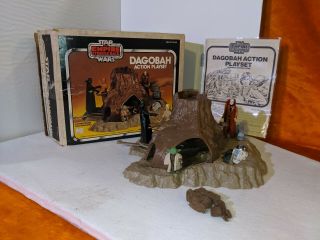Star Wars Esb Vintage Kenner Dagobah Play Set Near Complete Foam Box,  Figures