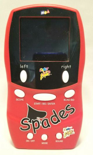 Mga Entertainment Spades Handheld Game Color Fx2 Red Case 2000 Euc