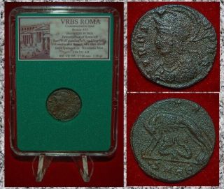 Ancient Roman Empire Coin Commemorative City Of Rome Wolf Romulus Remus