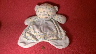 15 " Ganz Baby Sleepytime Bear Security Blanket W/ Owls Blue White Plush Stuffed