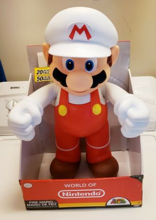 World Of Nintendo Fire Mario 20 " Vinyl Figure - Bought From Toys R Us
